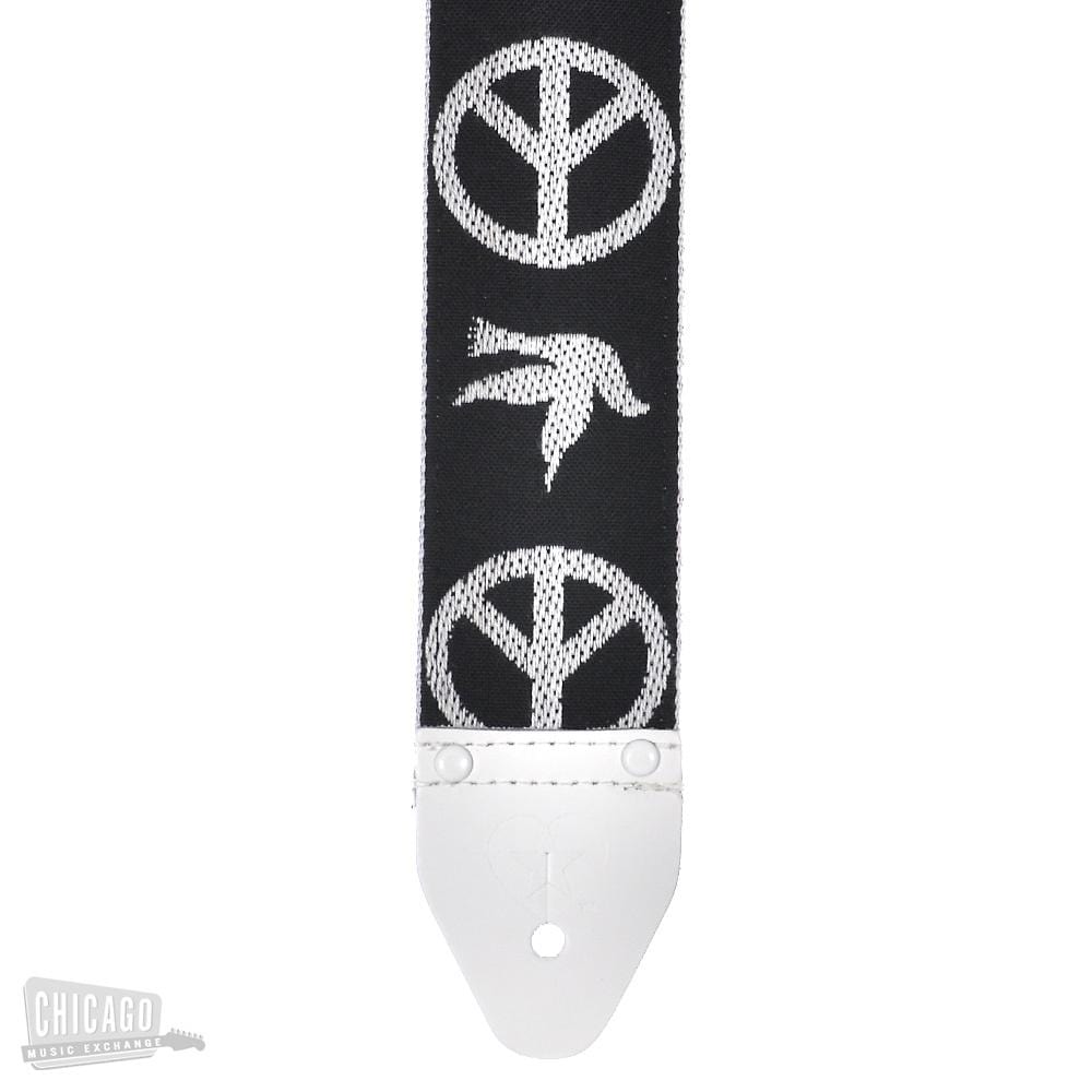 Souldier Guitar Strap - Black Neil Young Peace Dove (White Ends) Accessories / Straps