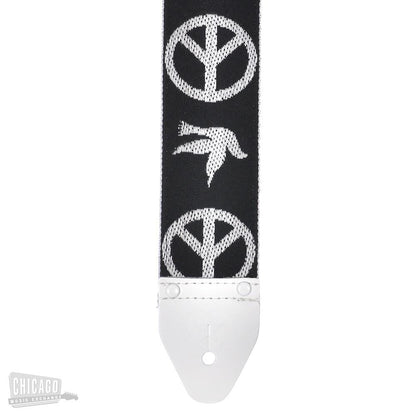 Souldier Guitar Strap - Black Neil Young Peace Dove (White Ends) Accessories / Straps