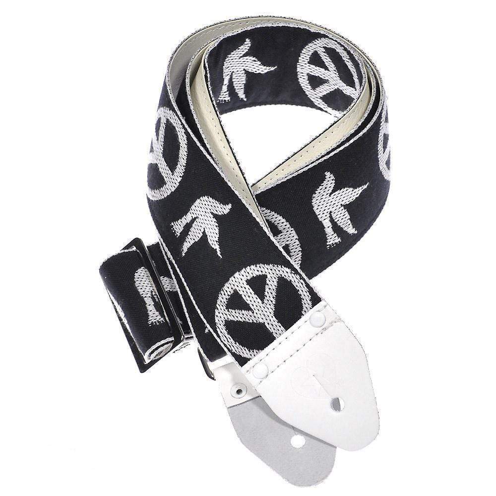 Souldier Guitar Strap - Black Neil Young Peace Dove (White Ends) Accessories / Straps