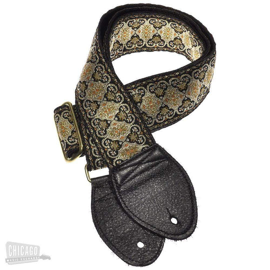 Souldier Guitar Strap - Black Persian (Black Ends) Accessories / Straps