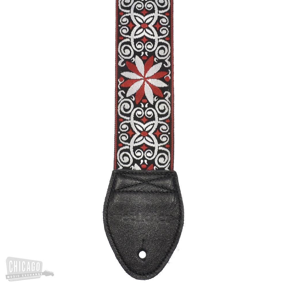 Souldier Guitar Strap - Dresden Star Red (Black Ends) Accessories / Straps