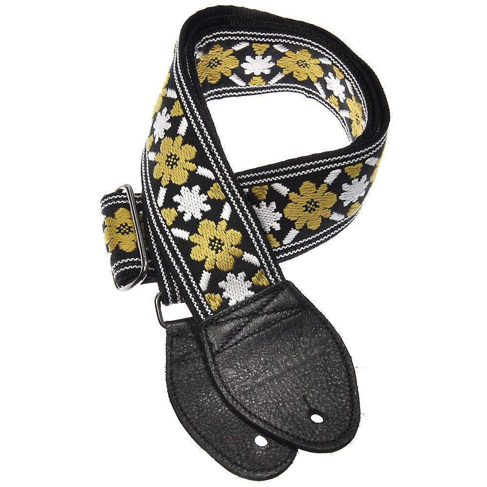 Souldier Guitar Strap - Gold Tulip 'Rooftop Lennon' (Black Ends) Accessories / Straps