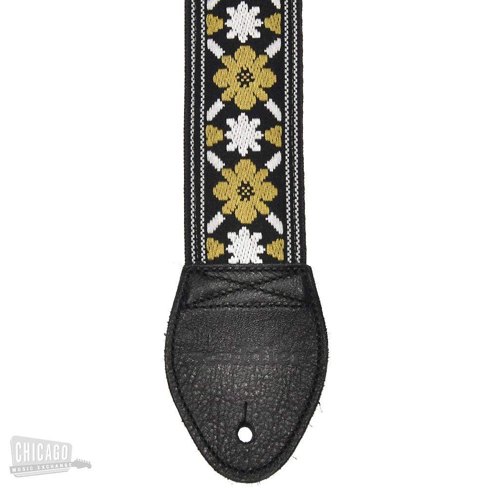 Souldier Guitar Strap - Gold Tulip 'Rooftop Lennon' (Black Ends) Accessories / Straps