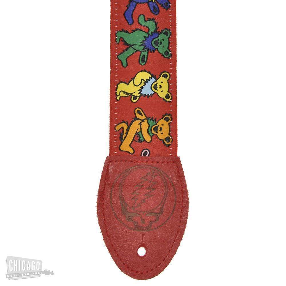 Souldier Guitar Strap - Grateful Dead Dancing Bears on Red Accessories / Straps