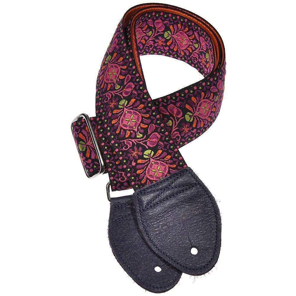 Souldier Guitar Strap - Magenta Hendrix (Orange Belt & Purple Ends) Accessories / Straps