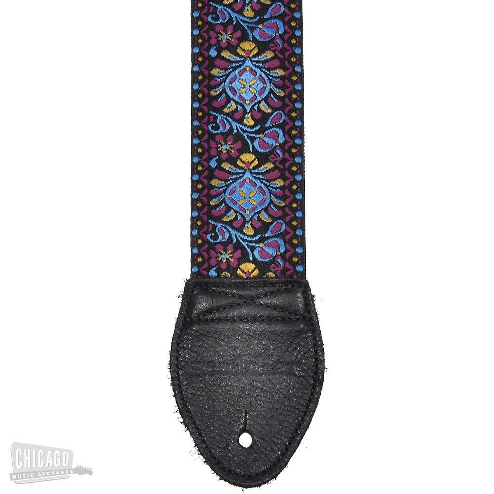 Souldier Guitar Strap - Turquoise Hendrix (Black Belt & Ends) Accessories / Straps