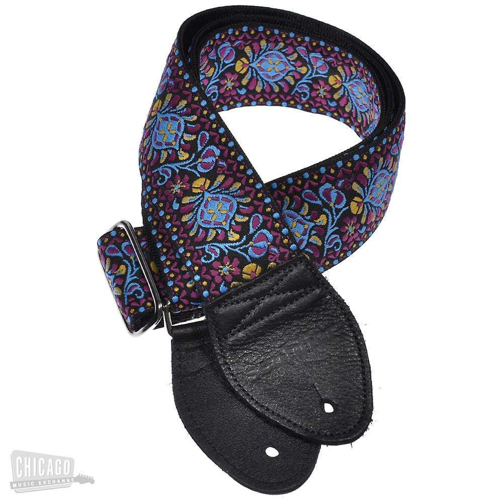 Souldier Guitar Strap - Turquoise Hendrix (Black Belt & Ends) Accessories / Straps