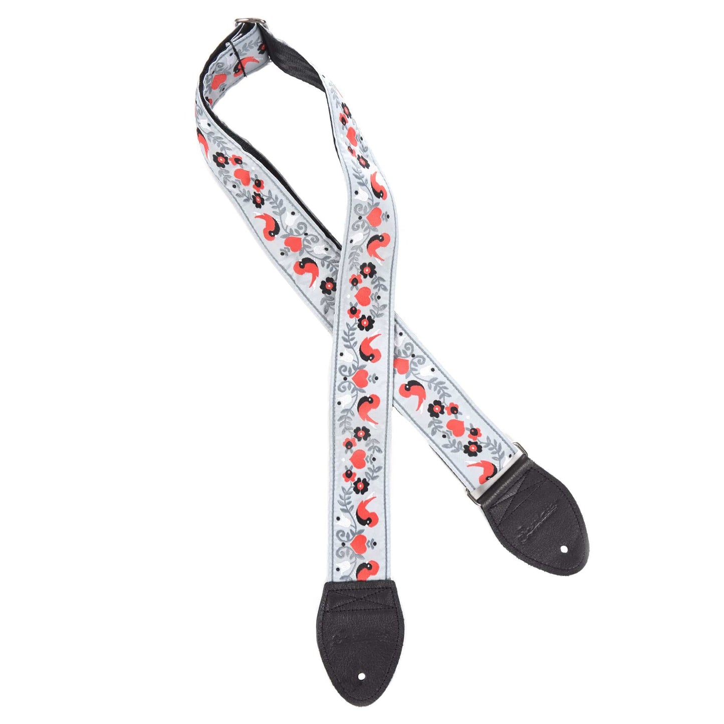 Souldier Lovebirds Red on Gray (Black Belt & Black Ends) Accessories / Straps