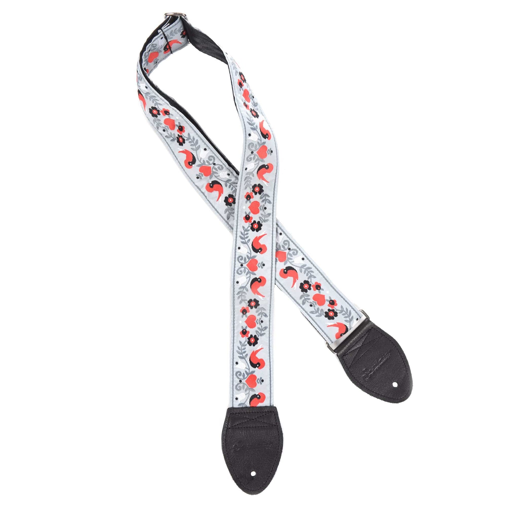 Souldier Lovebirds Red on Gray (Black Belt & Black Ends) Accessories / Straps