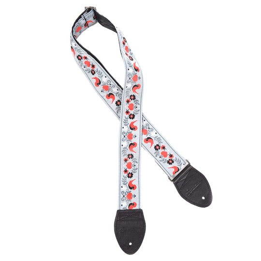 Souldier Lovebirds Red on Gray (Black Belt & Black Ends) Accessories / Straps