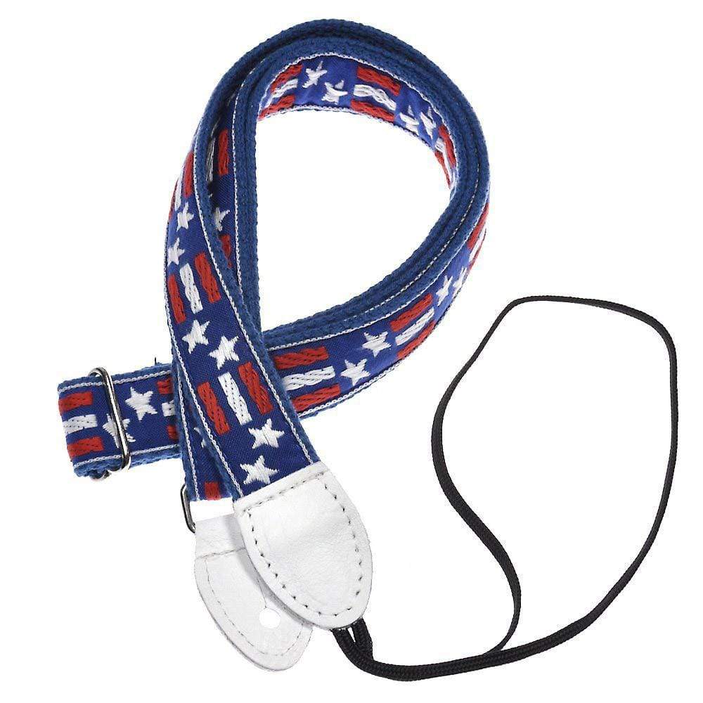 Souldier Mandolin Strap - 1 Inch Stars & Bars & Blue Belt Accessories / Straps