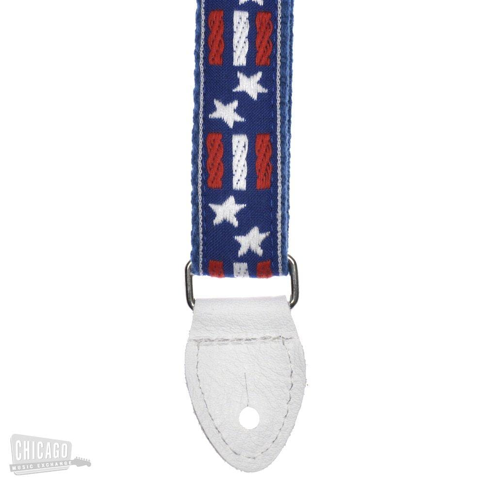 Souldier Mandolin Strap - 1 Inch Stars & Bars & Blue Belt Accessories / Straps