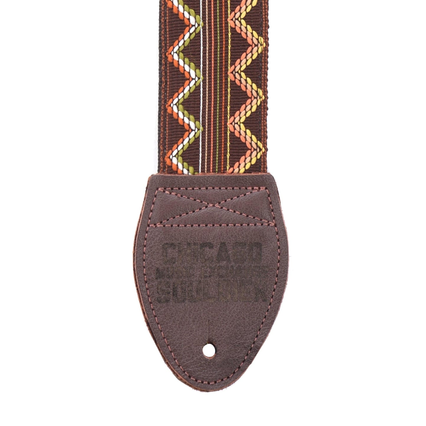 Souldier Memphis Brown Zig Zag Strap w/Worn Brown Ends Accessories / Straps