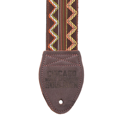 Souldier Memphis Brown Zig Zag Strap w/Worn Brown Ends Accessories / Straps