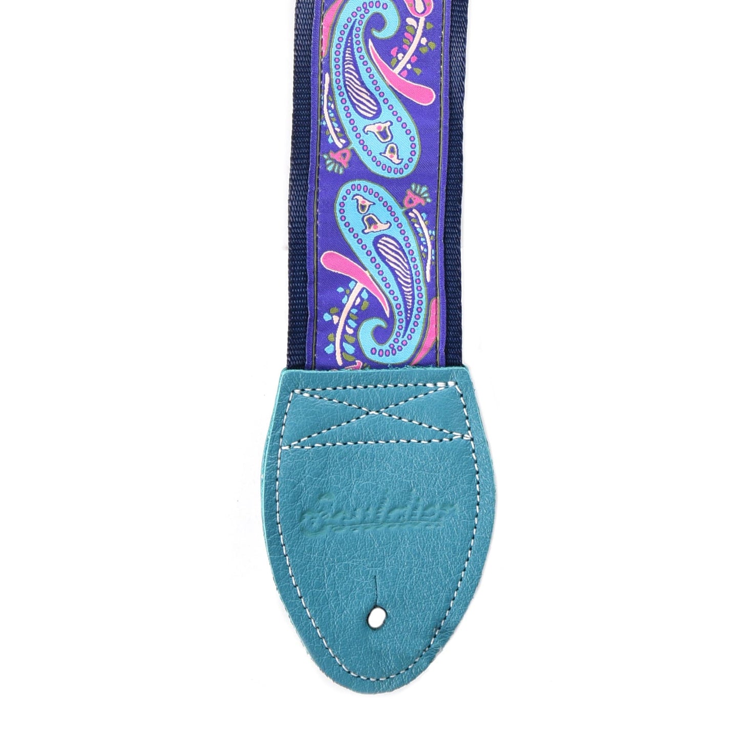 Souldier Paisley - Turquoise Paisley on Purple (Navy Belt & Turquoise Ends) Accessories / Straps