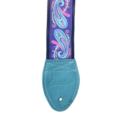 Souldier Paisley - Turquoise Paisley on Purple (Navy Belt & Turquoise Ends) Accessories / Straps