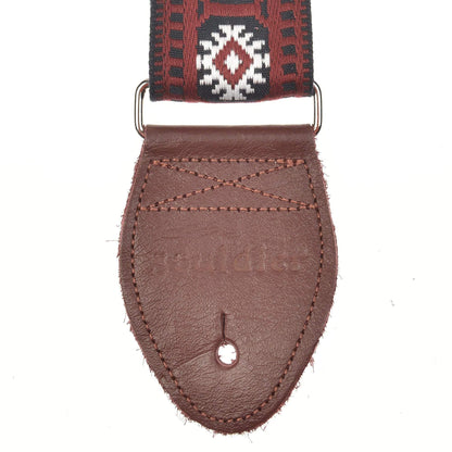 Souldier Pillar Burgundy w/White Stars 2" Strap (Burgundy Belt & Burgundy Ends) Accessories / Straps