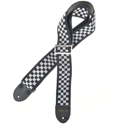 Souldier Raceway Checker 2" Black and White Rick Nielsen Cheap Trick Strap Accessories / Straps