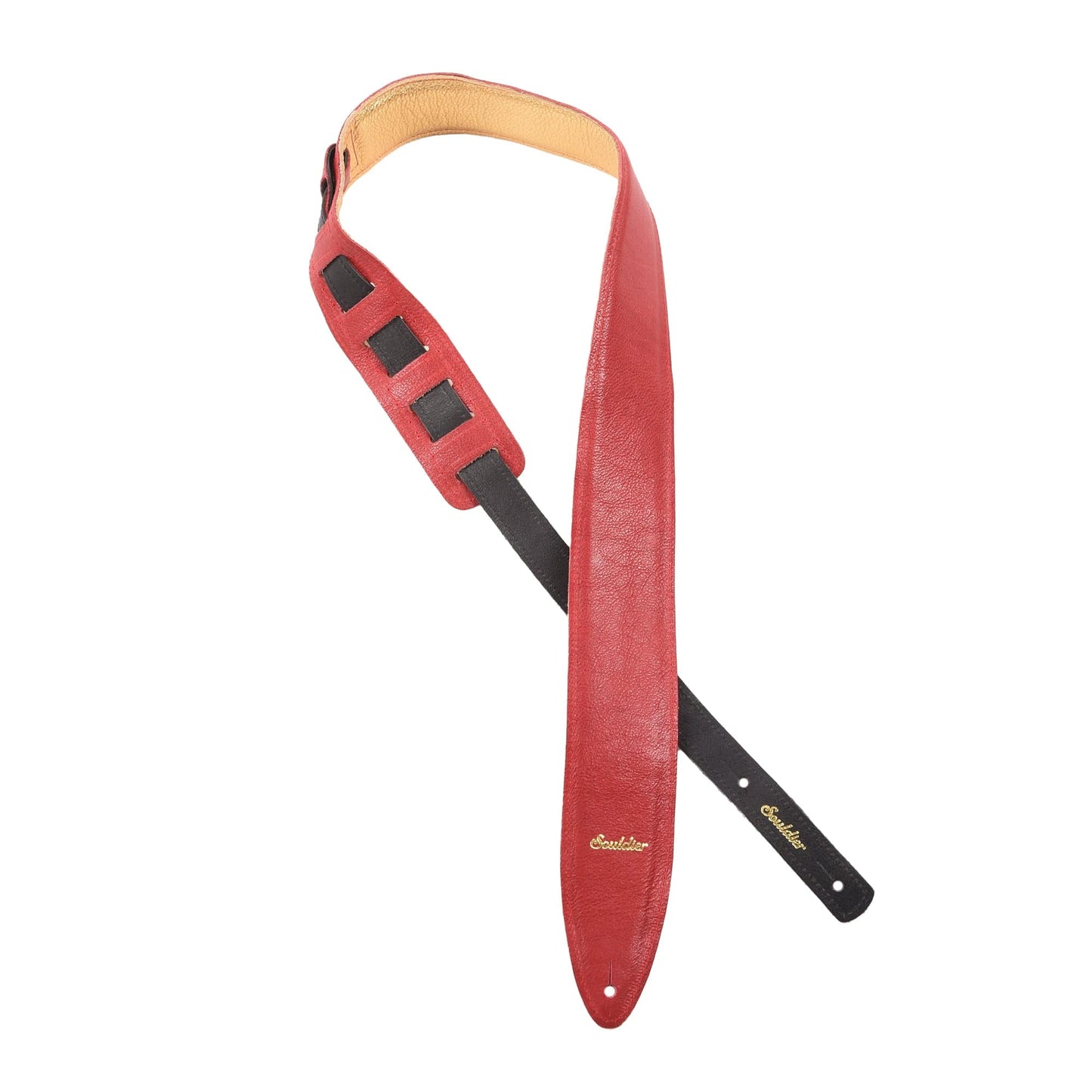 Souldier Reversible Metallic Torpedo Strap - Gold, Red, and Black Accessories / Straps