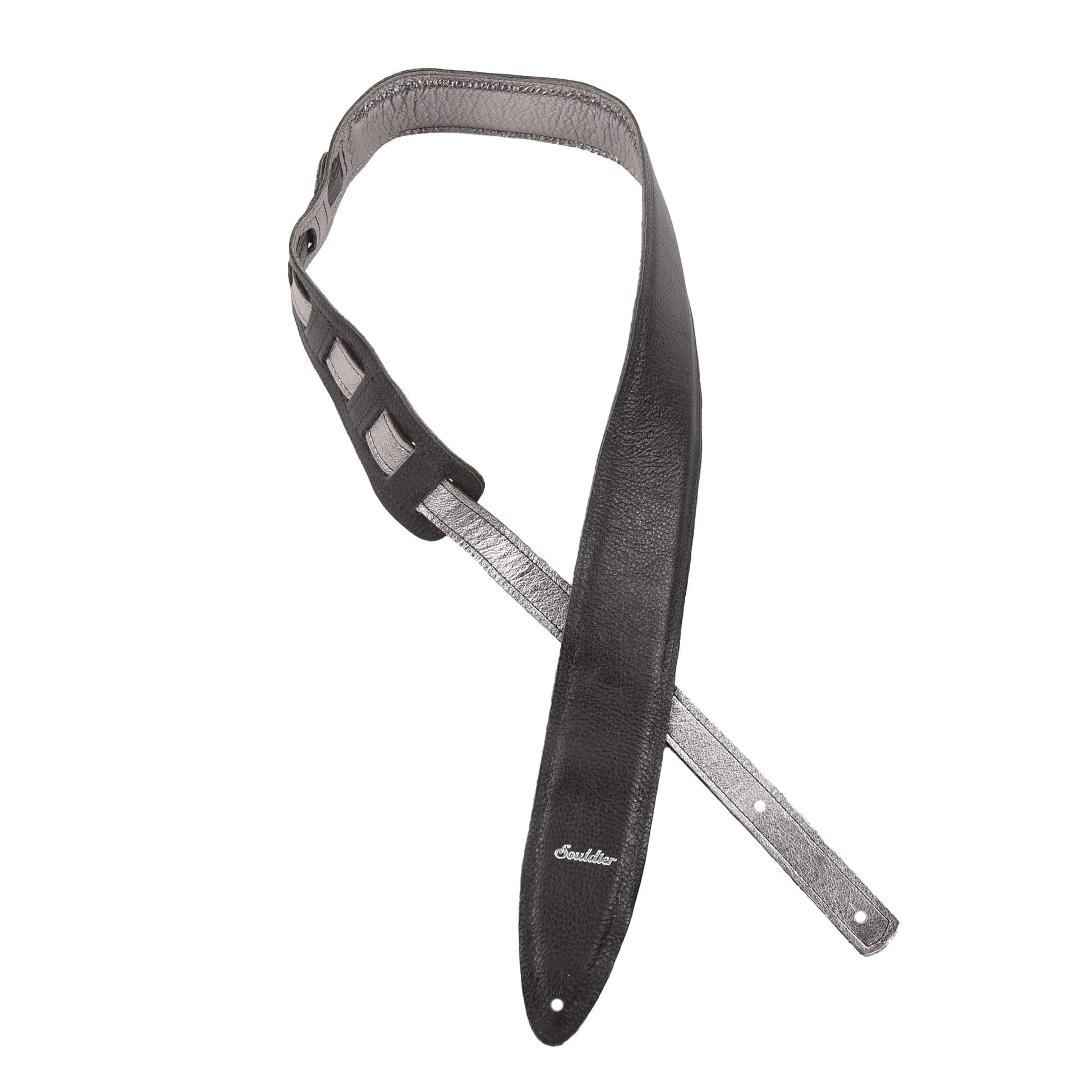 Souldier Reversible Metallic Torpedo Strap - Silver and Black Accessories / Straps