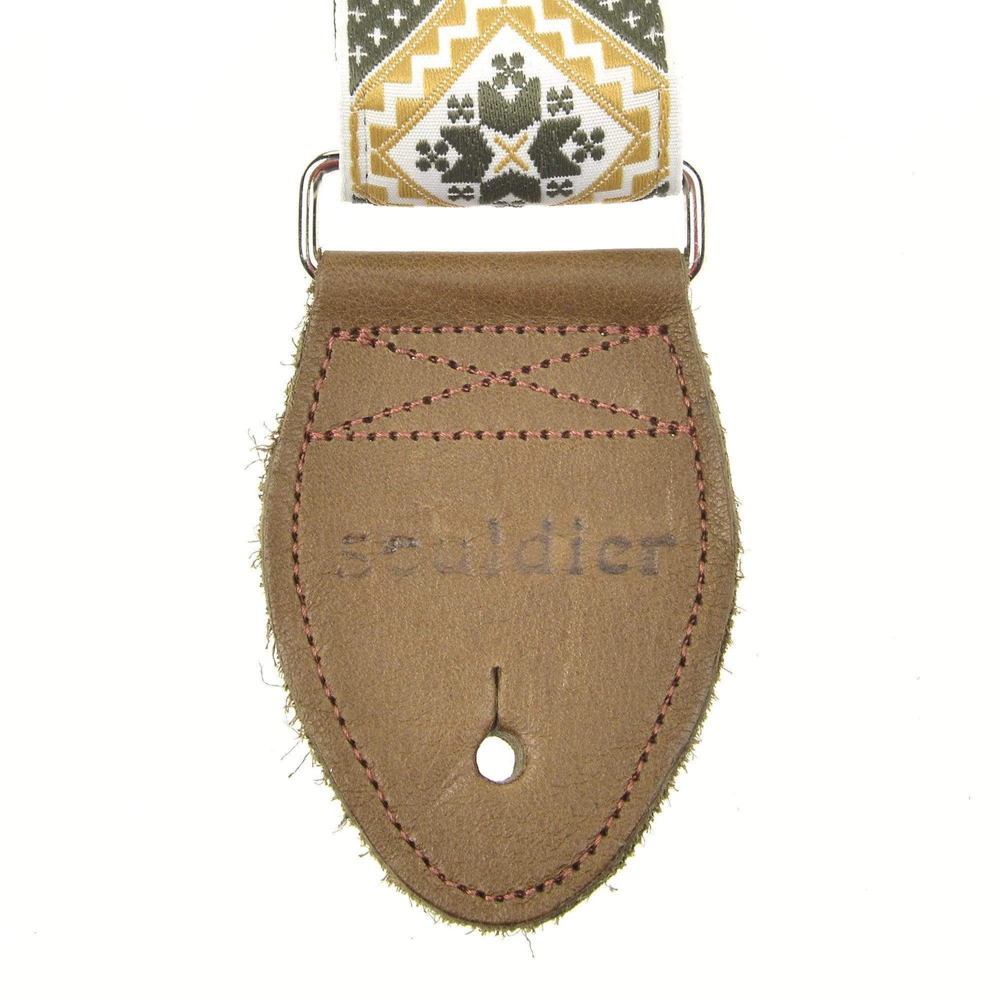 Souldier Rustic Charcoal/Gold 2" Strap (Olive Drab Belt & Olive Ends) Accessories / Straps