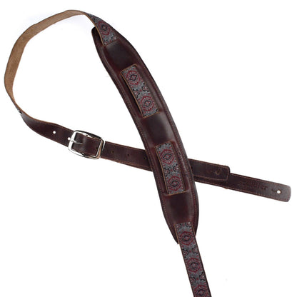 Souldier Saddle Strap Jaipur Gray w/Mahogany Strap & Mahogany Pad Accessories / Straps