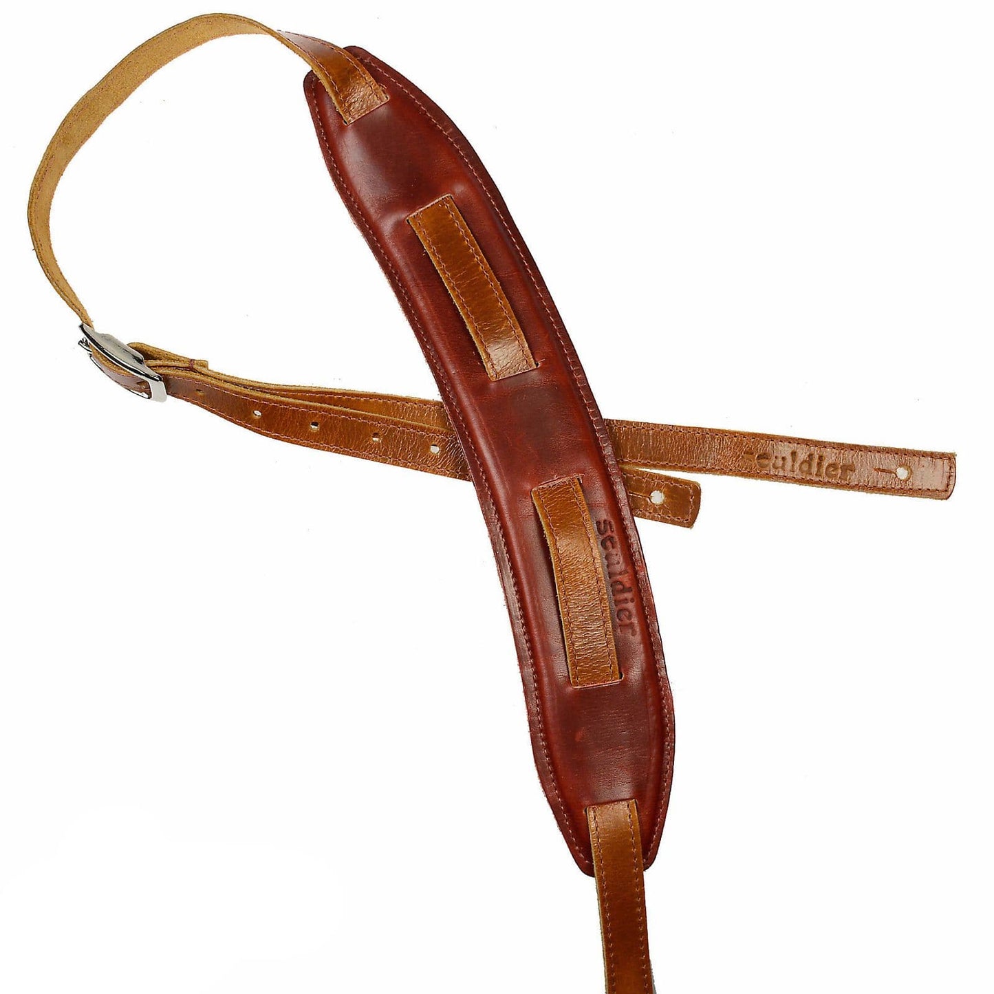 Souldier Saddle Strap Plain Tan Strap & Red Pad Accessories / Straps