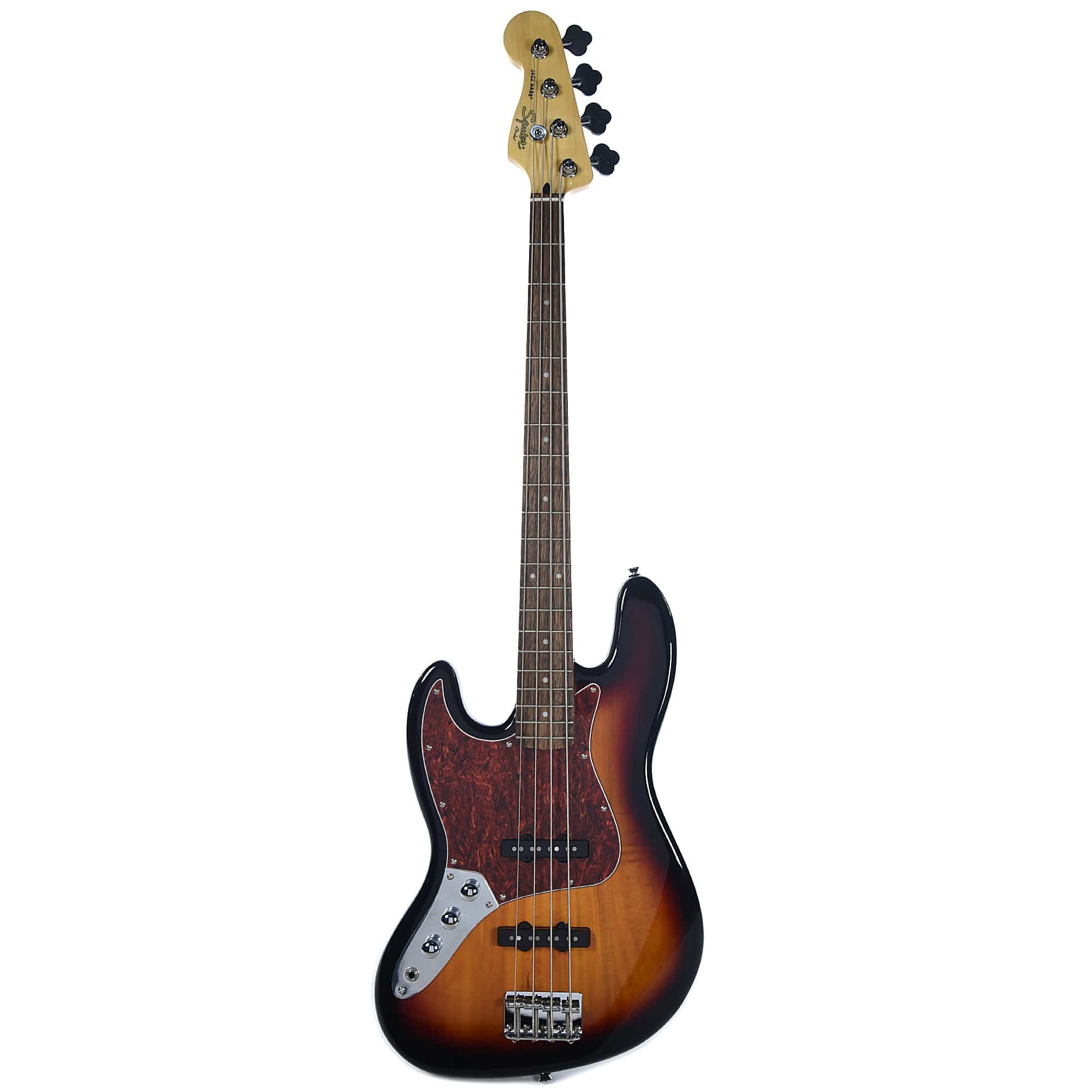 Squier Vintage Modified Jazz Bass 3-Color Sunburst LEFTY w/Fender Gig Bag, Stand, Cable, Tuner, Picks and Strings Bass Guitars / 4-String,Bass Guitars / Left-Handed