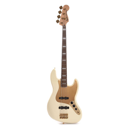 Squier 40th Anniversary Gold Edition Jazz Bass Olympic White w/Gold Anodized Pickguard Bass Guitars / 4-String