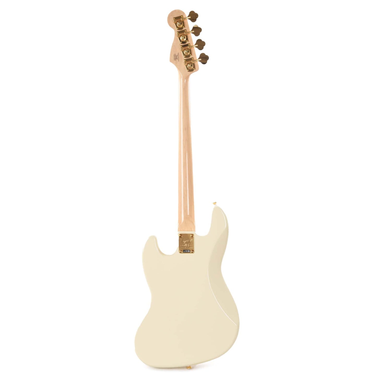 Squier 40th Anniversary Gold Edition Jazz Bass Olympic White w/Gold Anodized Pickguard Bass Guitars / 4-String