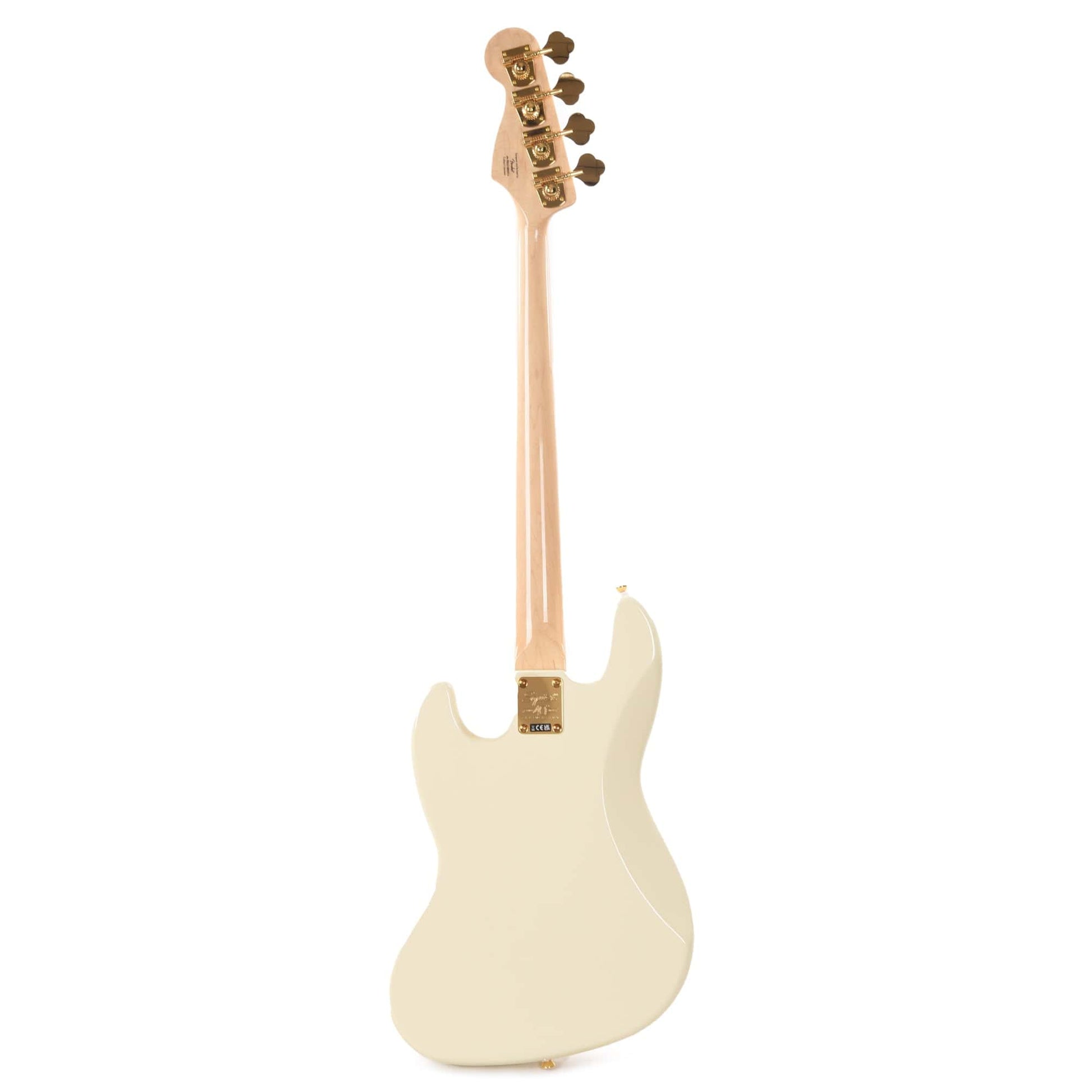 Squier 40th Anniversary Gold Edition Jazz Bass Olympic White w/Gold Anodized Pickguard Bass Guitars / 4-String