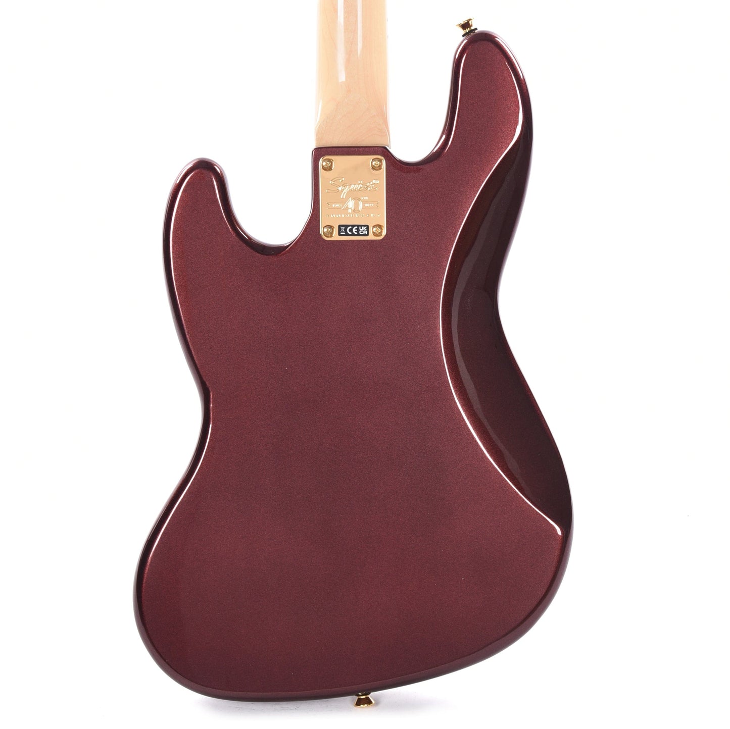 Squier 40th Anniversary Gold Edition Jazz Bass Ruby Red Metallic w/Gold Anodized Pickguard Bass Guitars / 4-String