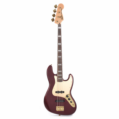 Squier 40th Anniversary Gold Edition Jazz Bass Ruby Red Metallic w/Gold Anodized Pickguard Bass Guitars / 4-String