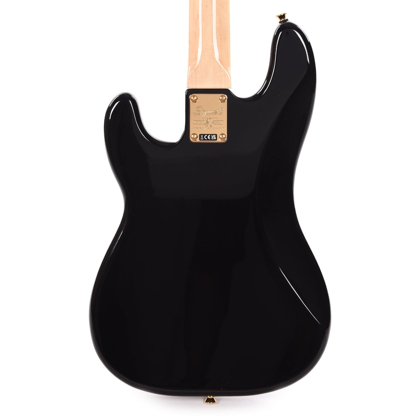 Squier 40th Anniversary Gold Edition Precision Bass Black w/Gold Anodized Pickguard Bass Guitars / 4-String