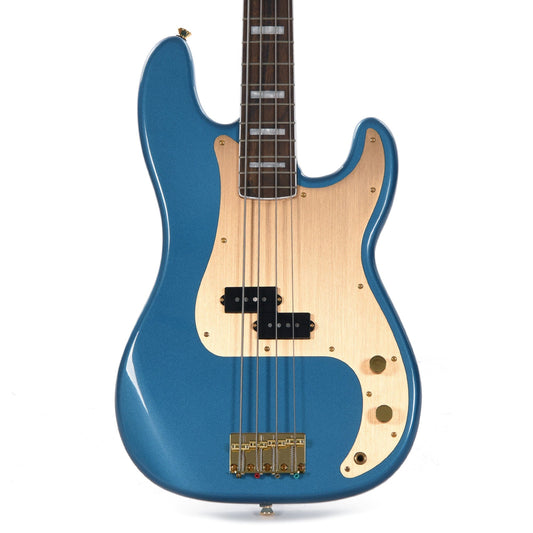 Squier 40th Anniversary Gold Edition Precision Bass Lake Placid Blue w/Gold Anodized Pickguard Bass Guitars / 4-String