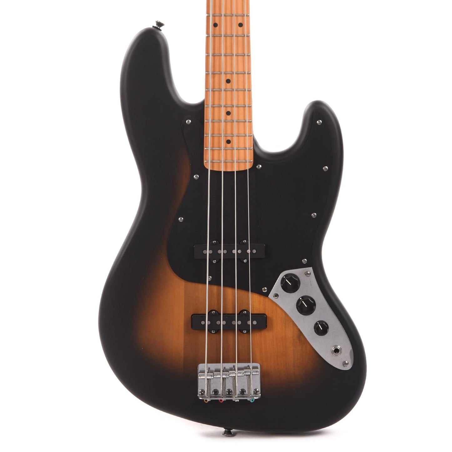 Squier 40th Anniversary Vintage Edition Jazz Bass Satin Wide 2-Color Sunburst w/Black Anodized Pickguard Bass Guitars / 4-String