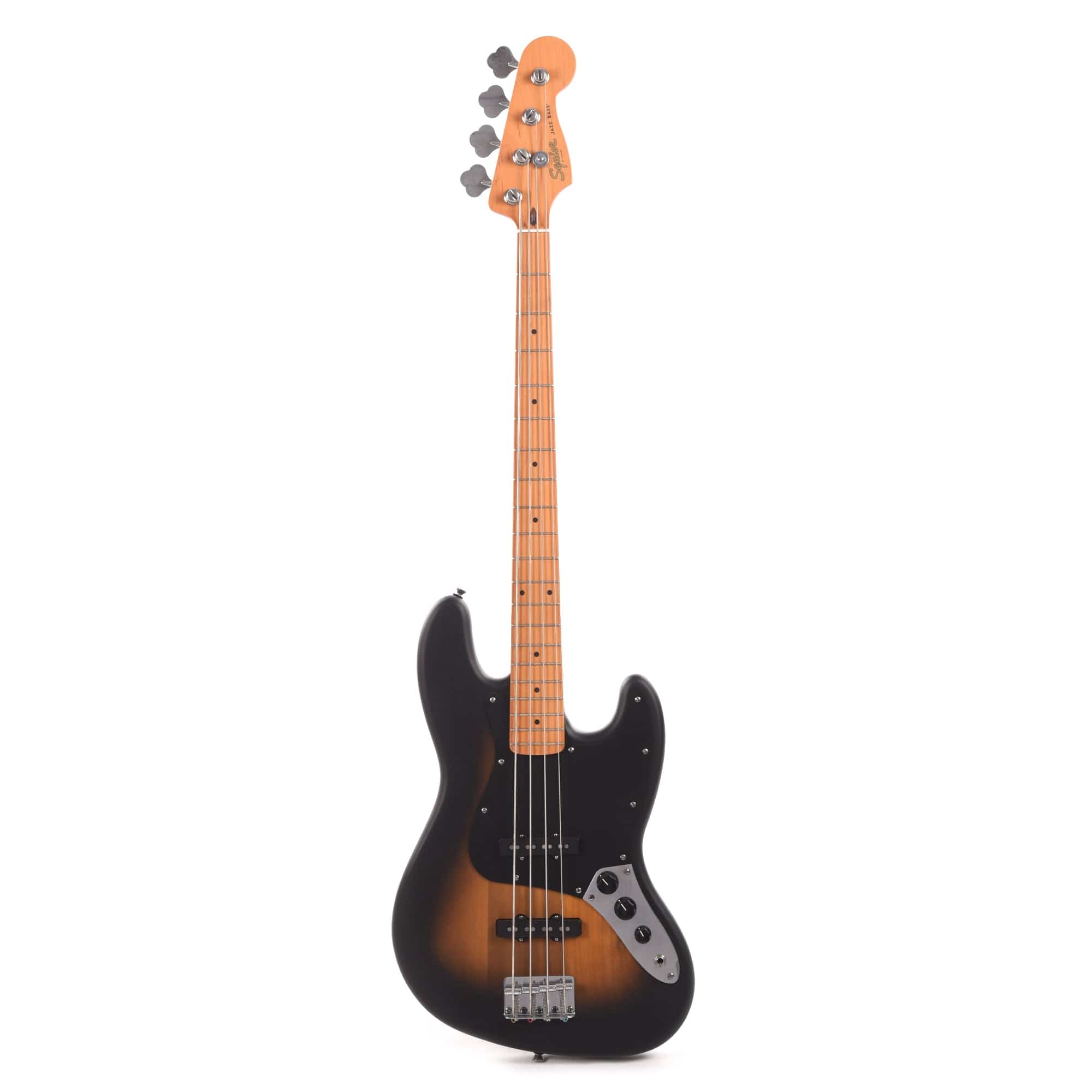 Squier 40th Anniversary Vintage Edition Jazz Bass Satin Wide 2-Color Sunburst w/Black Anodized Pickguard Bass Guitars / 4-String