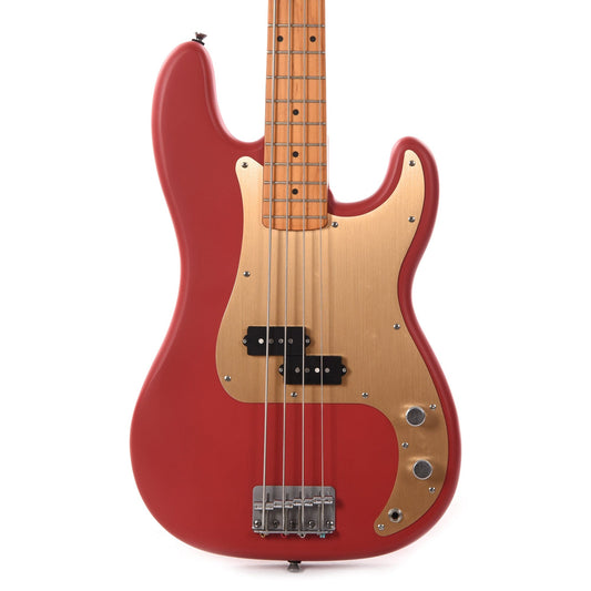 Squier 40th Anniversary Vintage Edition Precision Bass Satin Dakota Red w/Gold Anodized Pickguard Bass Guitars / 4-String