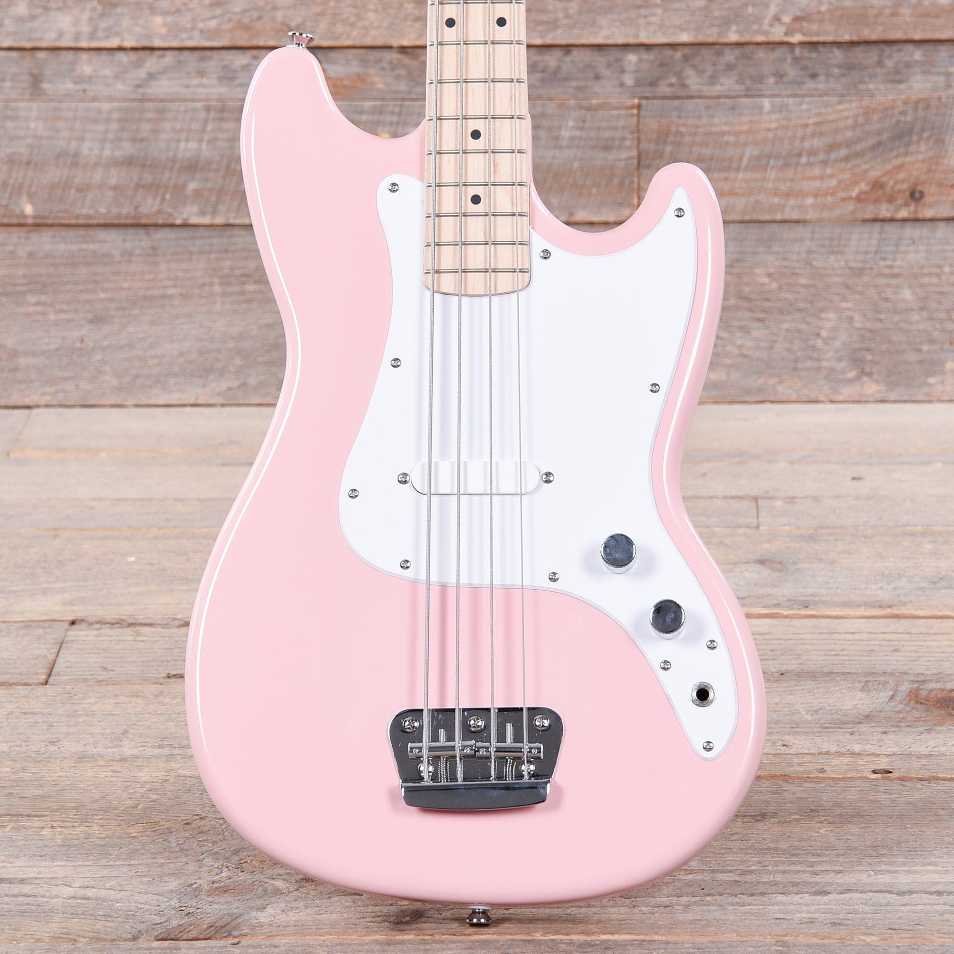 Squier Bronco Bass Shell Pink Bass Guitars / 4-String