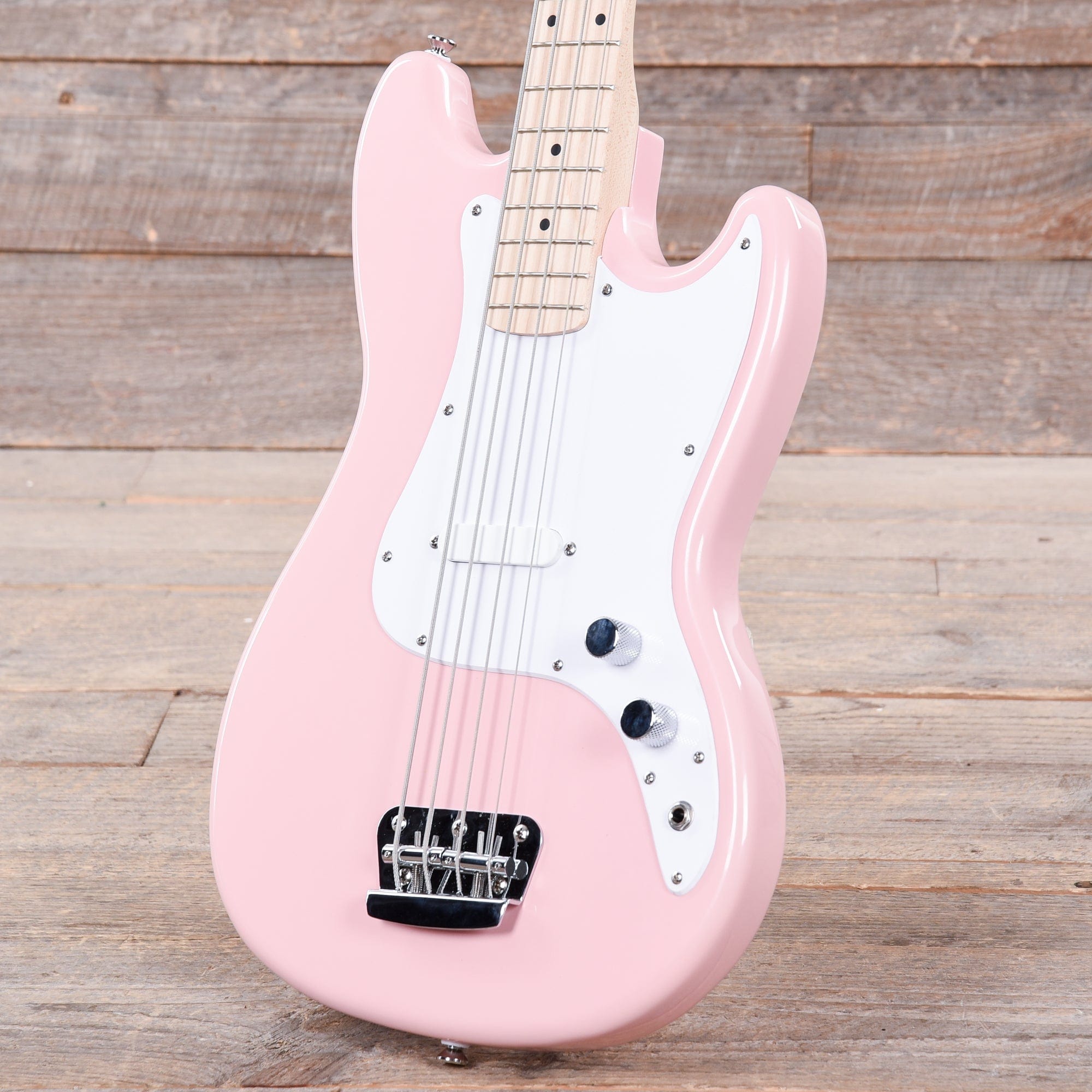 Squier Bronco Bass Shell Pink Bass Guitars / 4-String