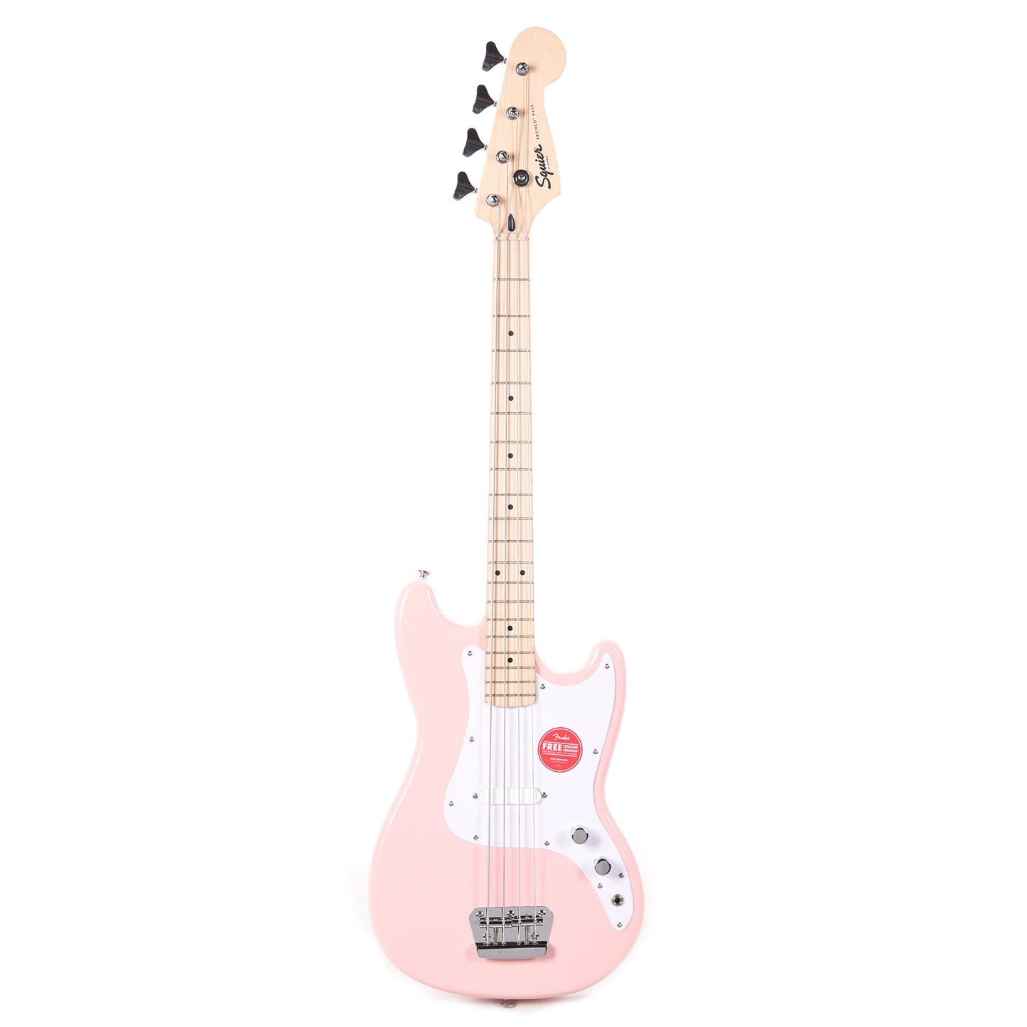 Squier Bronco Bass Shell Pink Bass Guitars / 4-String