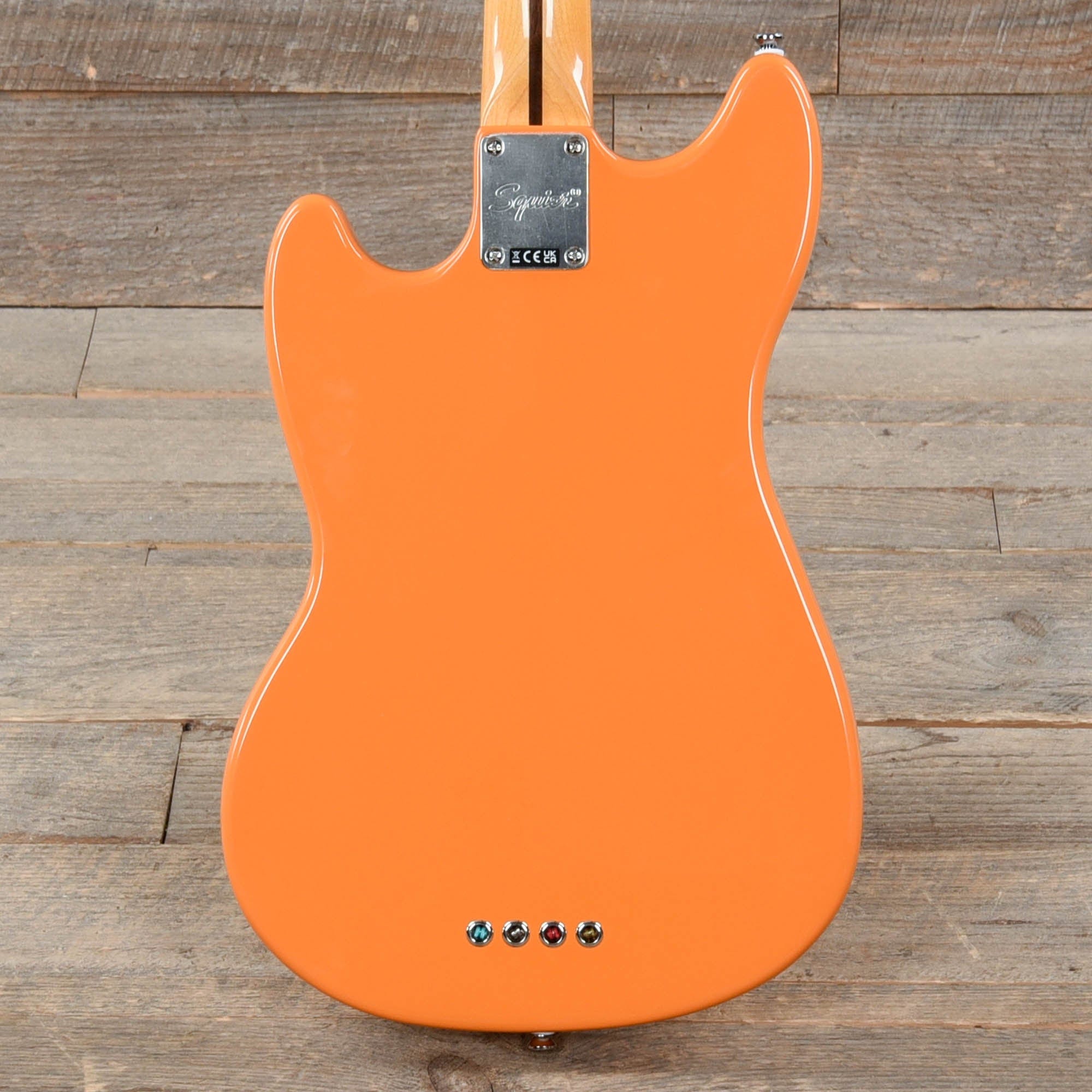 Squier Classic Vibe '60s Competition Mustang Bass Capri Orange w/Dakota Red Stripe Bass Guitars / 4-String