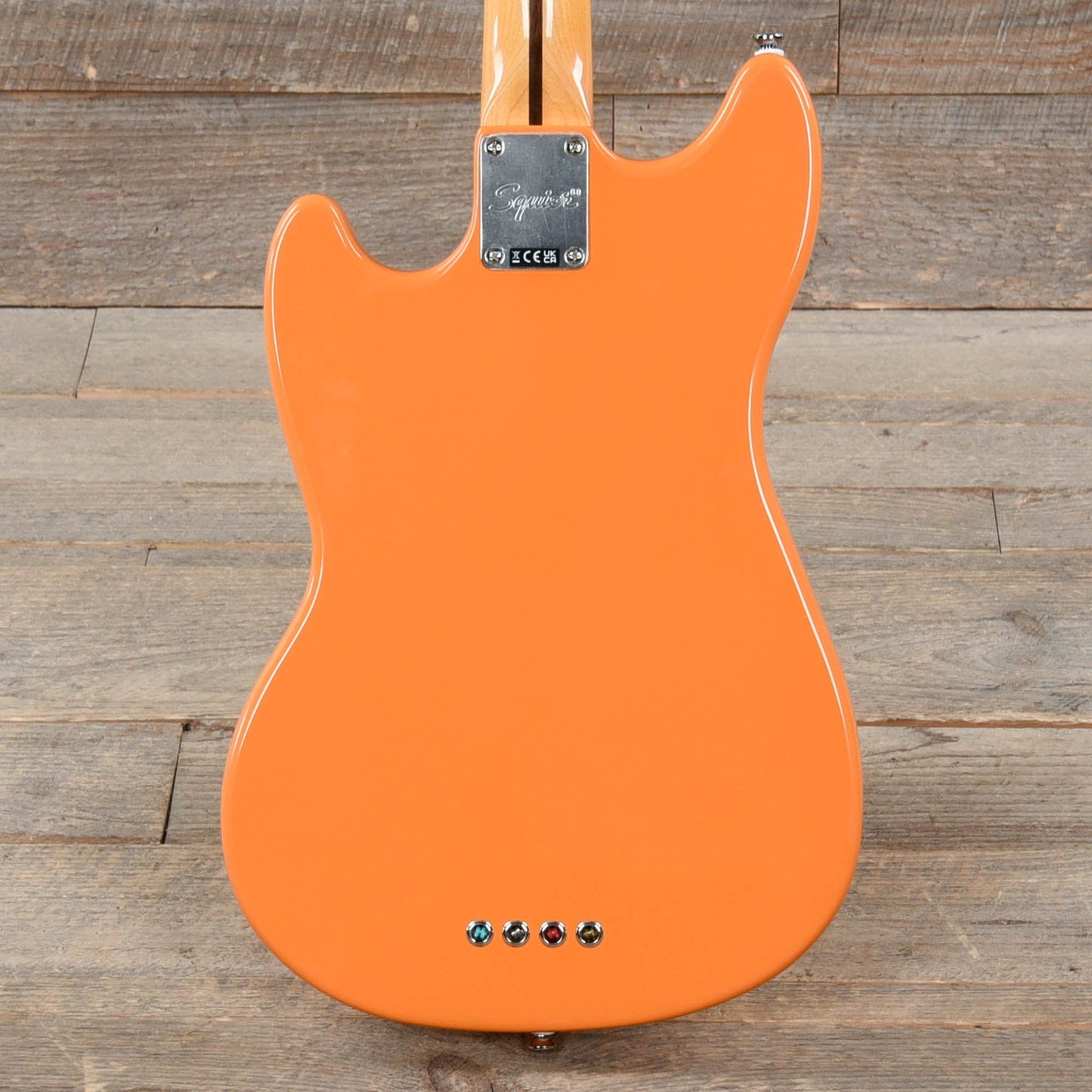 Squier Classic Vibe '60s Competition Mustang Bass Capri Orange w/Dakota Red Stripe Bass Guitars / 4-String