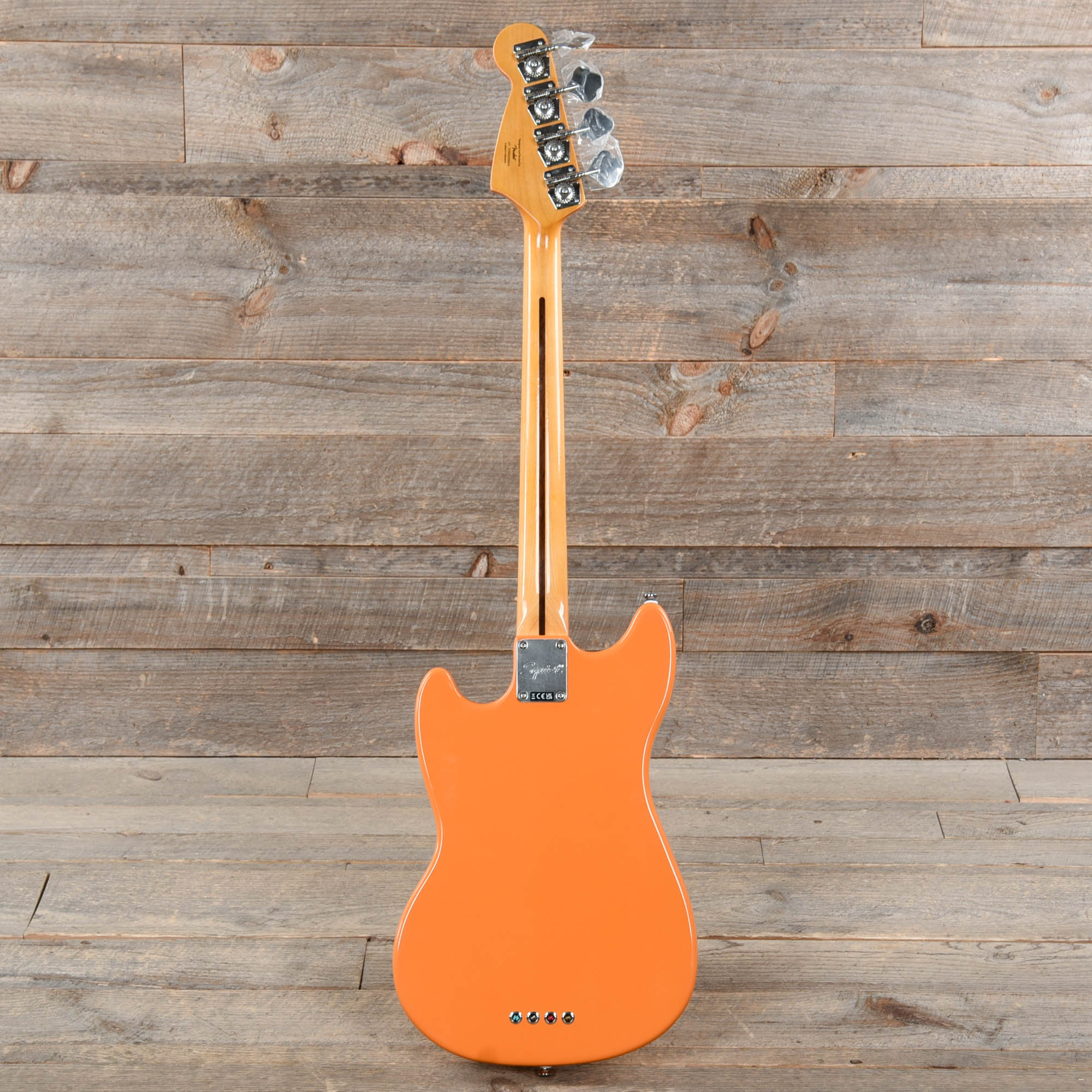 Squier Classic Vibe '60s Competition Mustang Bass Capri Orange w/Dakota Red Stripe Bass Guitars / 4-String