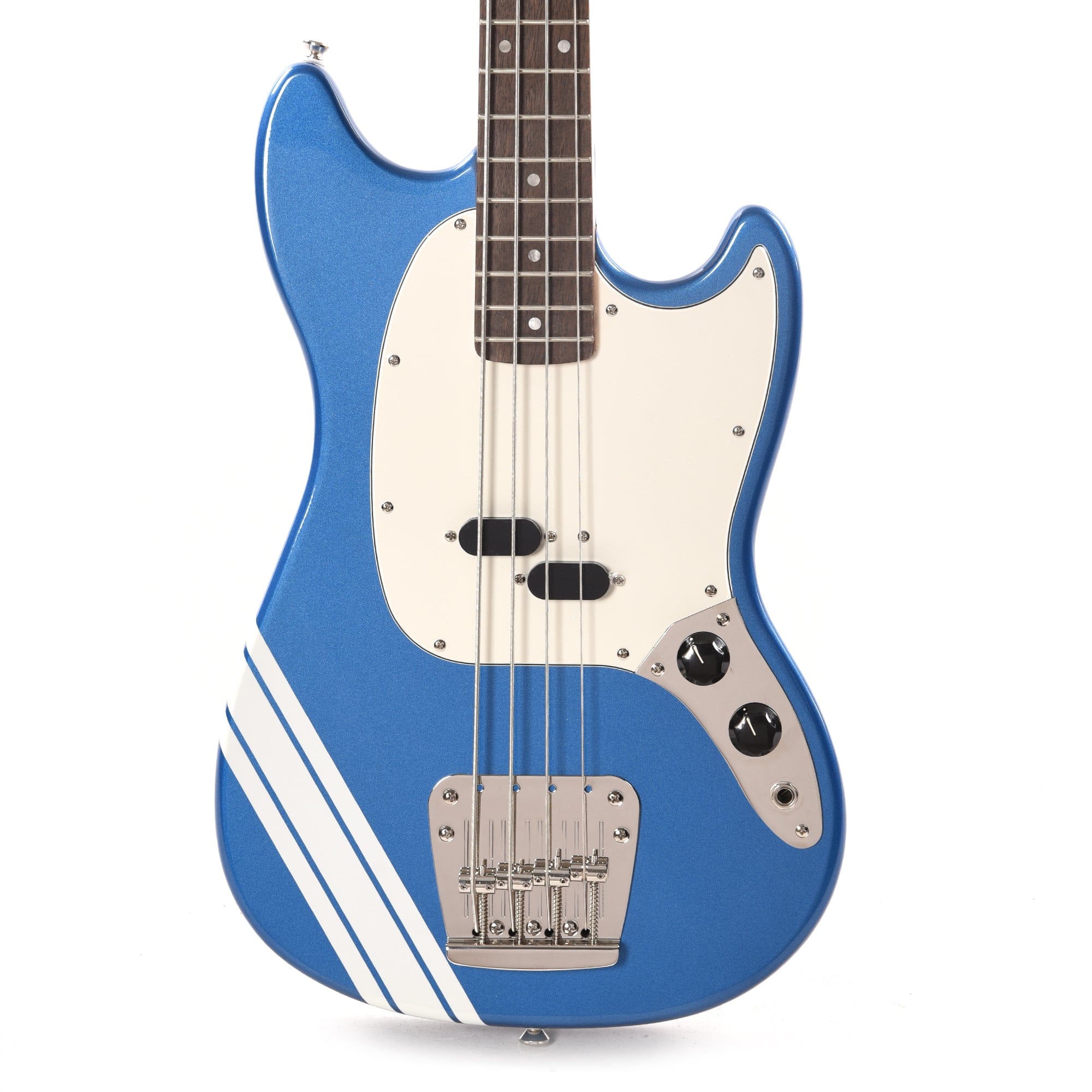 Squier Classic Vibe '60s Competition Mustang Bass Lake Placid Blue w/Olympic White Stripe Bass Guitars / 4-String