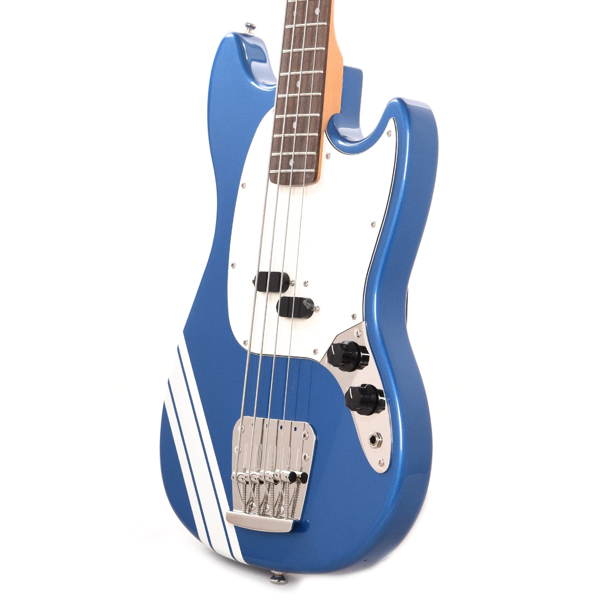 Squier Classic Vibe '60s Competition Mustang Bass Lake Placid Blue w/Olympic White Stripe Bass Guitars / 4-String