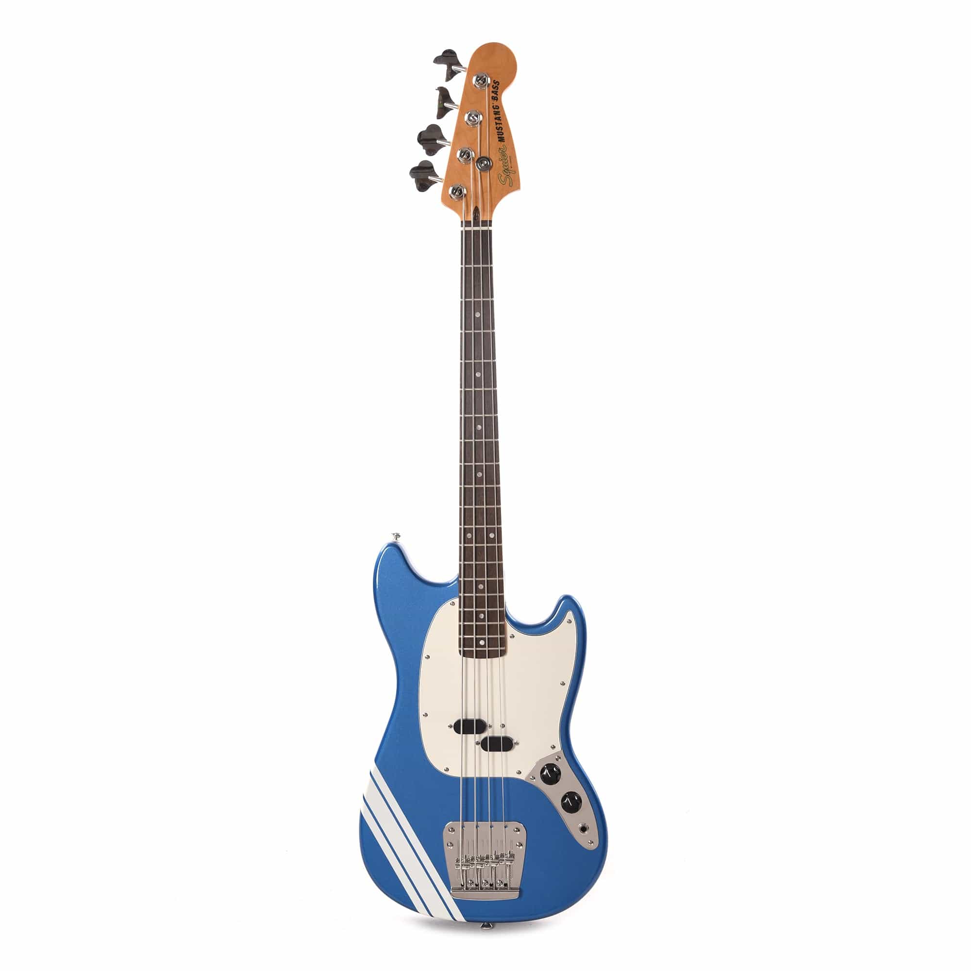 Squier Classic Vibe '60s Competition Mustang Bass Lake Placid Blue w/Olympic White Stripe Bass Guitars / 4-String