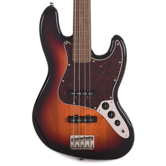 Squier Classic Vibe 60s Jazz Bass Fretless 3-Color Sunburst Bass Guitars / 4-String