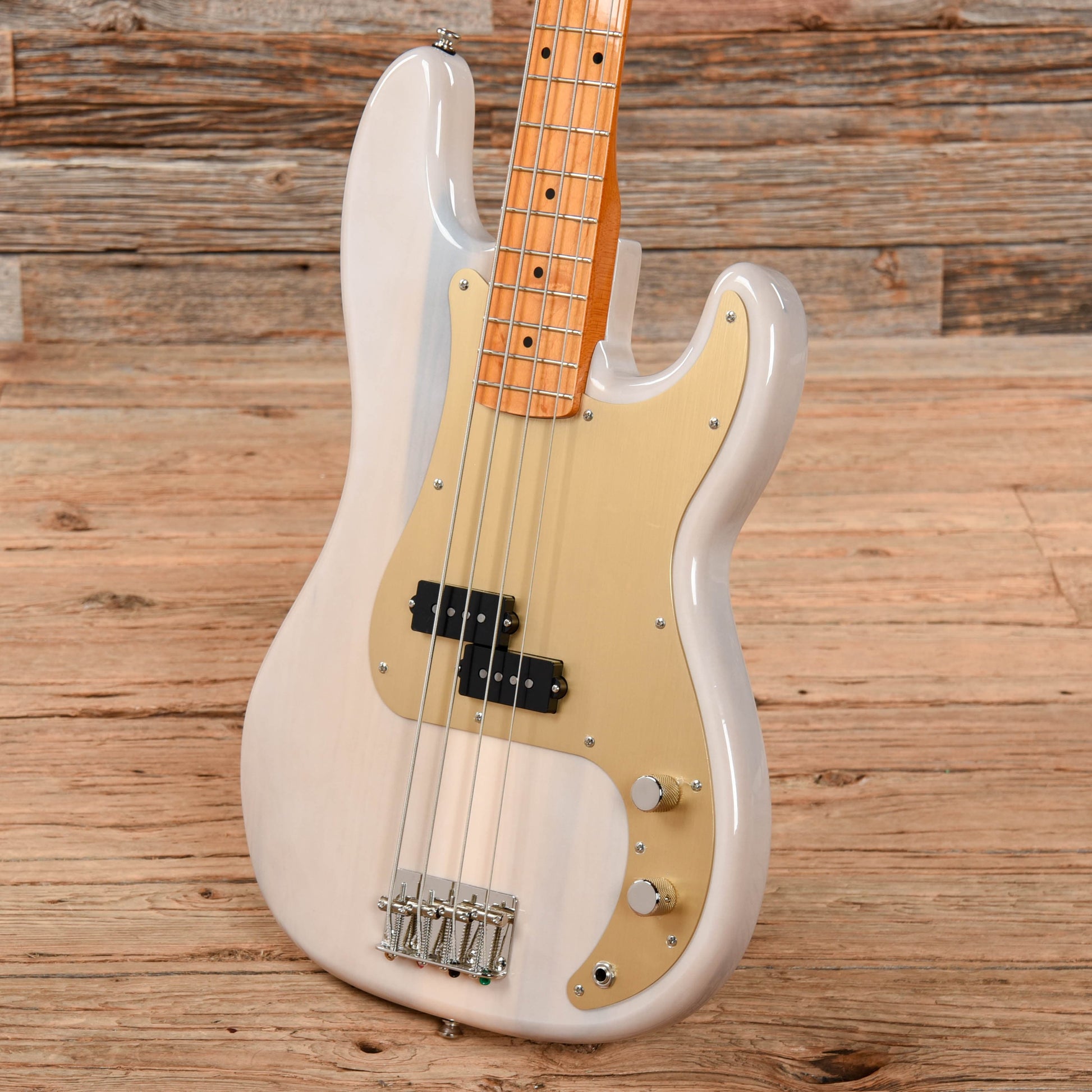 Squier Classic Vibe Late '50s Precision Bass White Blonde w/Gold Anodized Pickguard Bass Guitars / 4-String