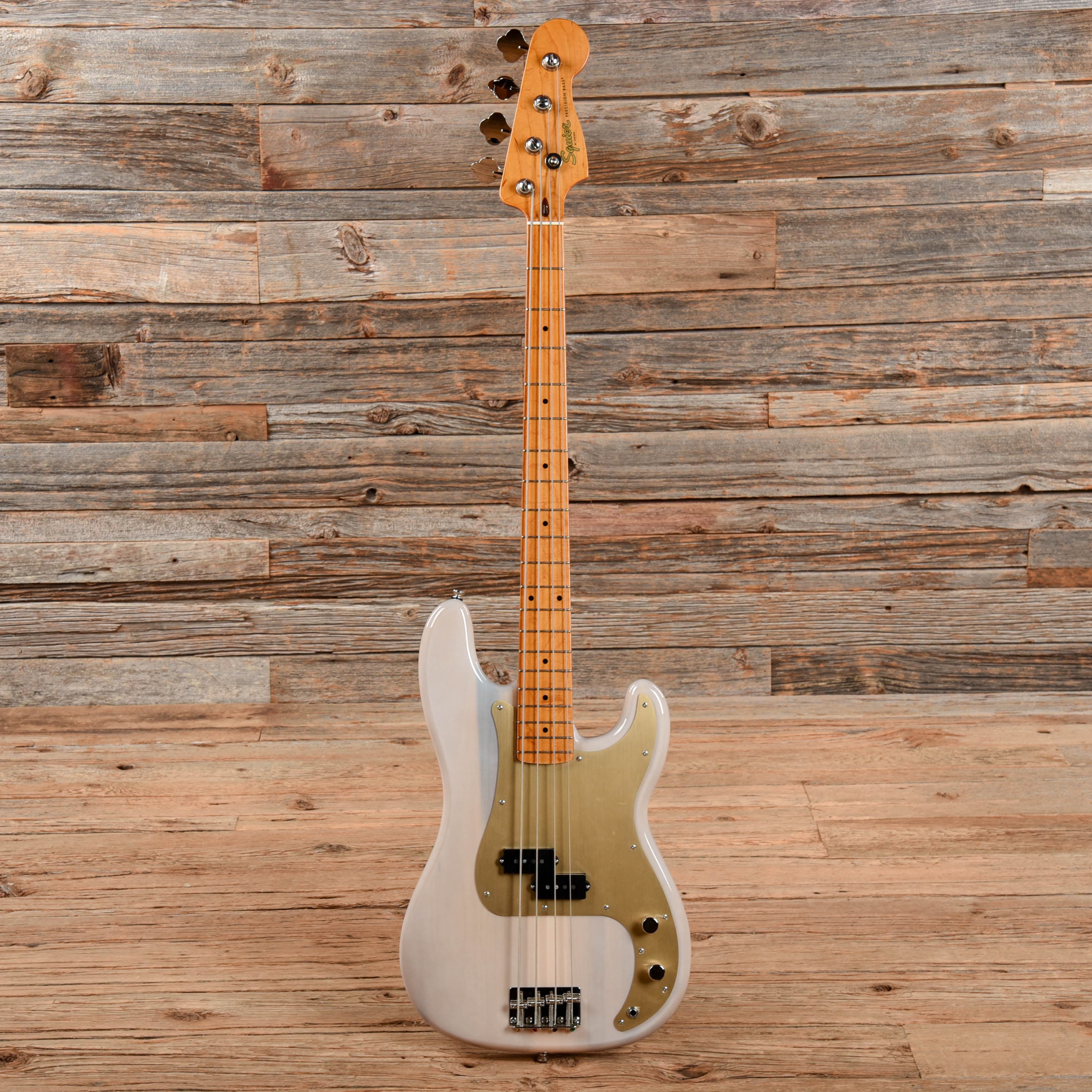 Squier Classic Vibe Late '50s Precision Bass White Blonde w/Gold Anodized Pickguard Bass Guitars / 4-String